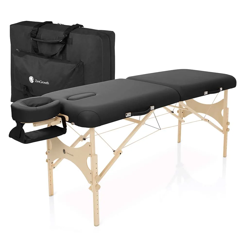 ZENGROWTH Table de massage pliante 2.0 Belverde Noir 71cm