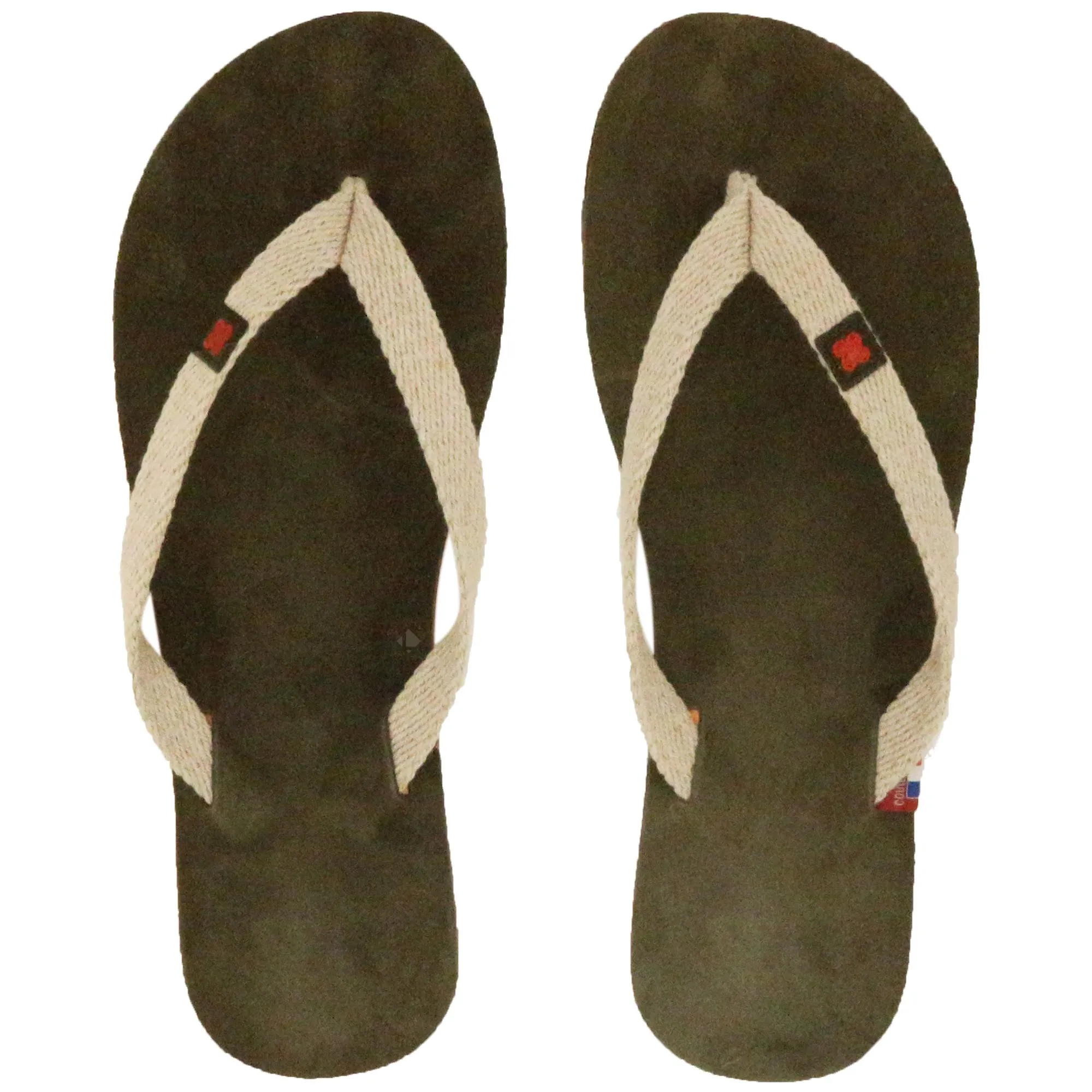 Tong en cuir velours de la collection MOOREA taille 46/47 Vert