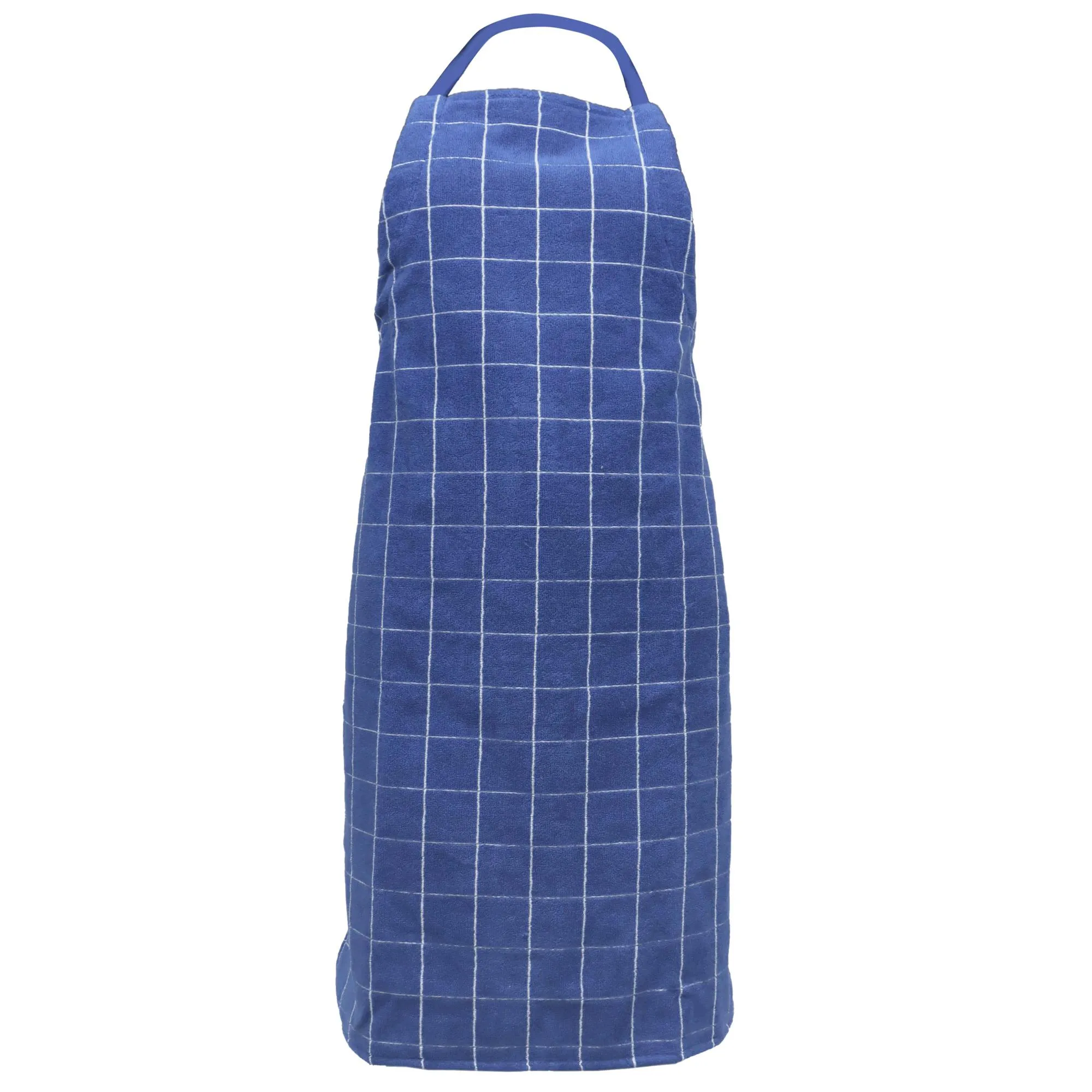 Tablier de cuisine en éponge 60x90 cm coton NEW SQUARES bleu