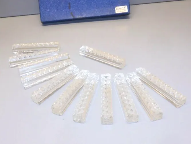 -12 ANCIENS PORTES COUTEAUX CRISTAL CRYSTAL FOREIGN MAISON ROUSSAT ORLEANS D