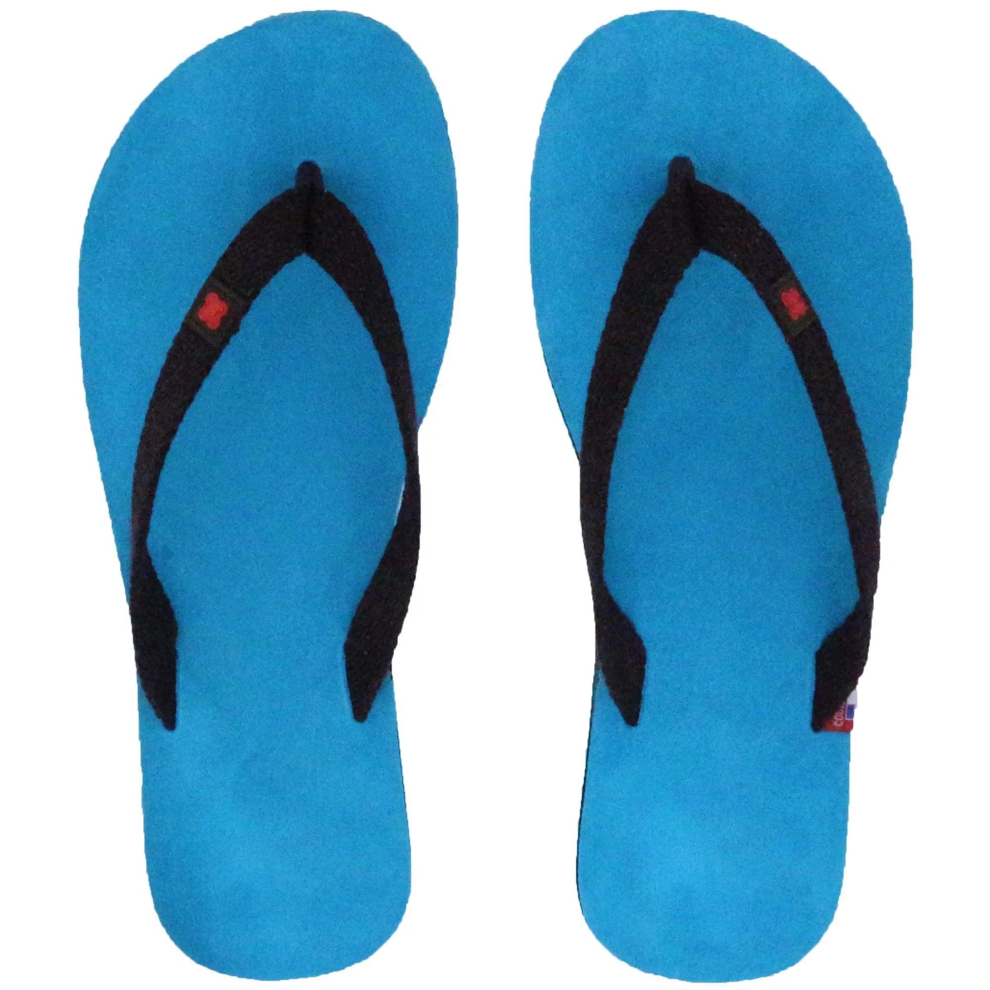 Tong en cuir velours MOOREA taille 36/37 bleu Turquoise