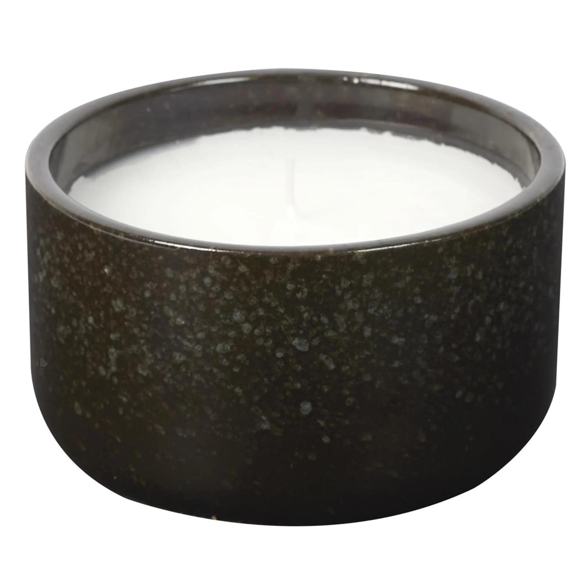 Bougie parfumée 2% pot en céramique noir TERRA senteur bois épicé