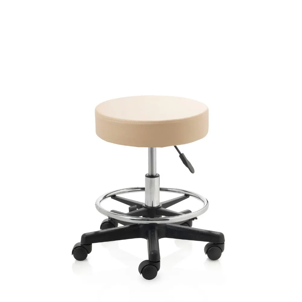 ZenGrowth Tabouret Beige avec structure en plastique avec anneau de pied