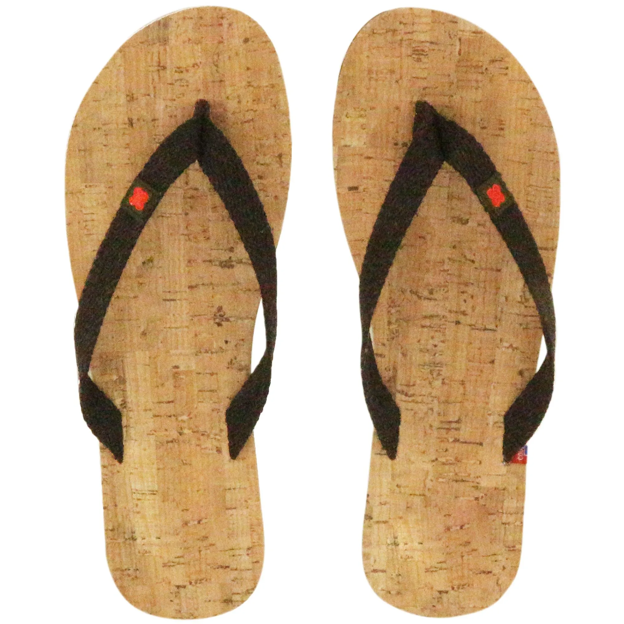 Tong en liège et bride en coton recyclé MOOREA 46/47 marron Chocolat