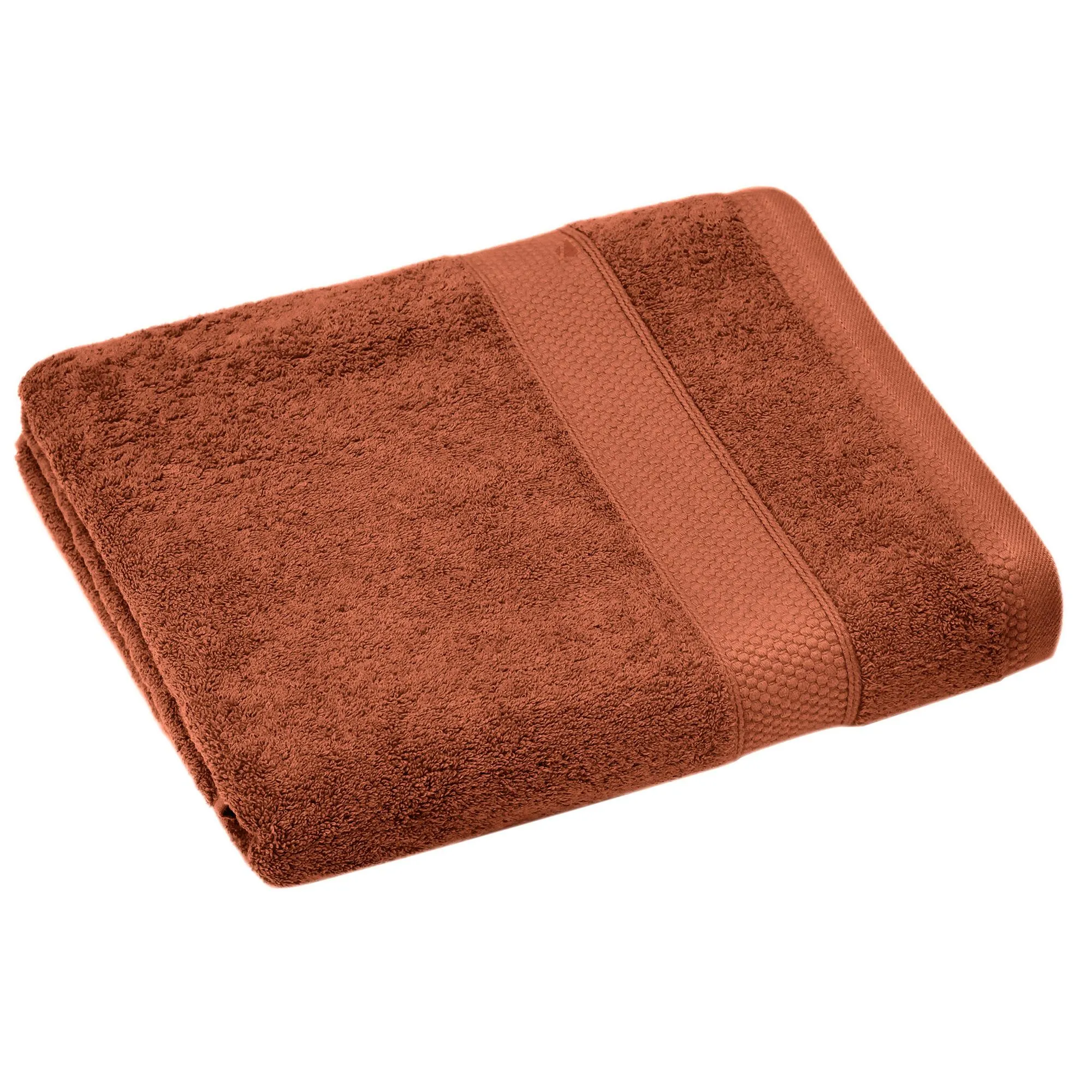 Serviette de toilette coton 550 g/m2 50x90 cm NAÏA orange Argile