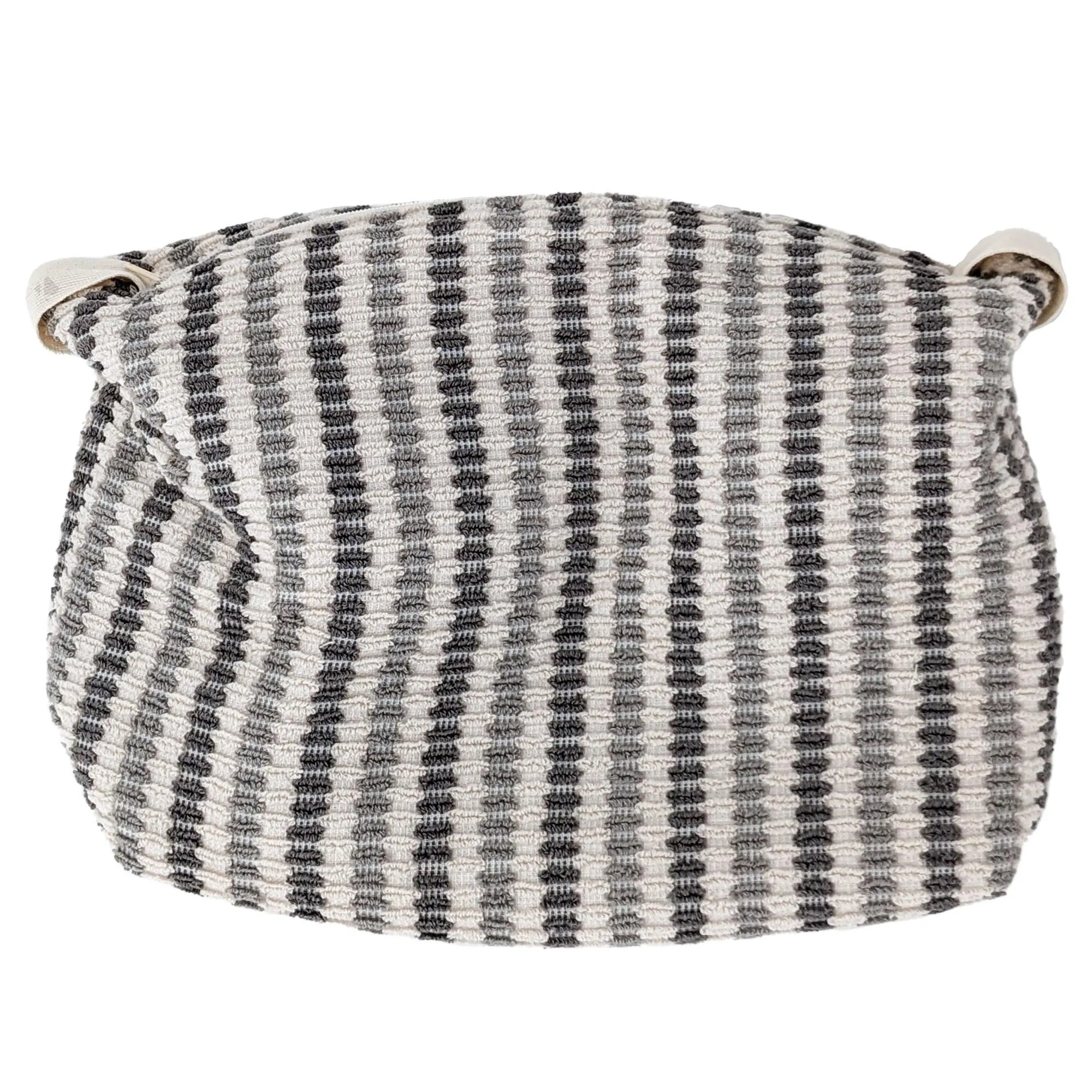 Trousse de toilette à rayures 100% coton collection BREEZE gris