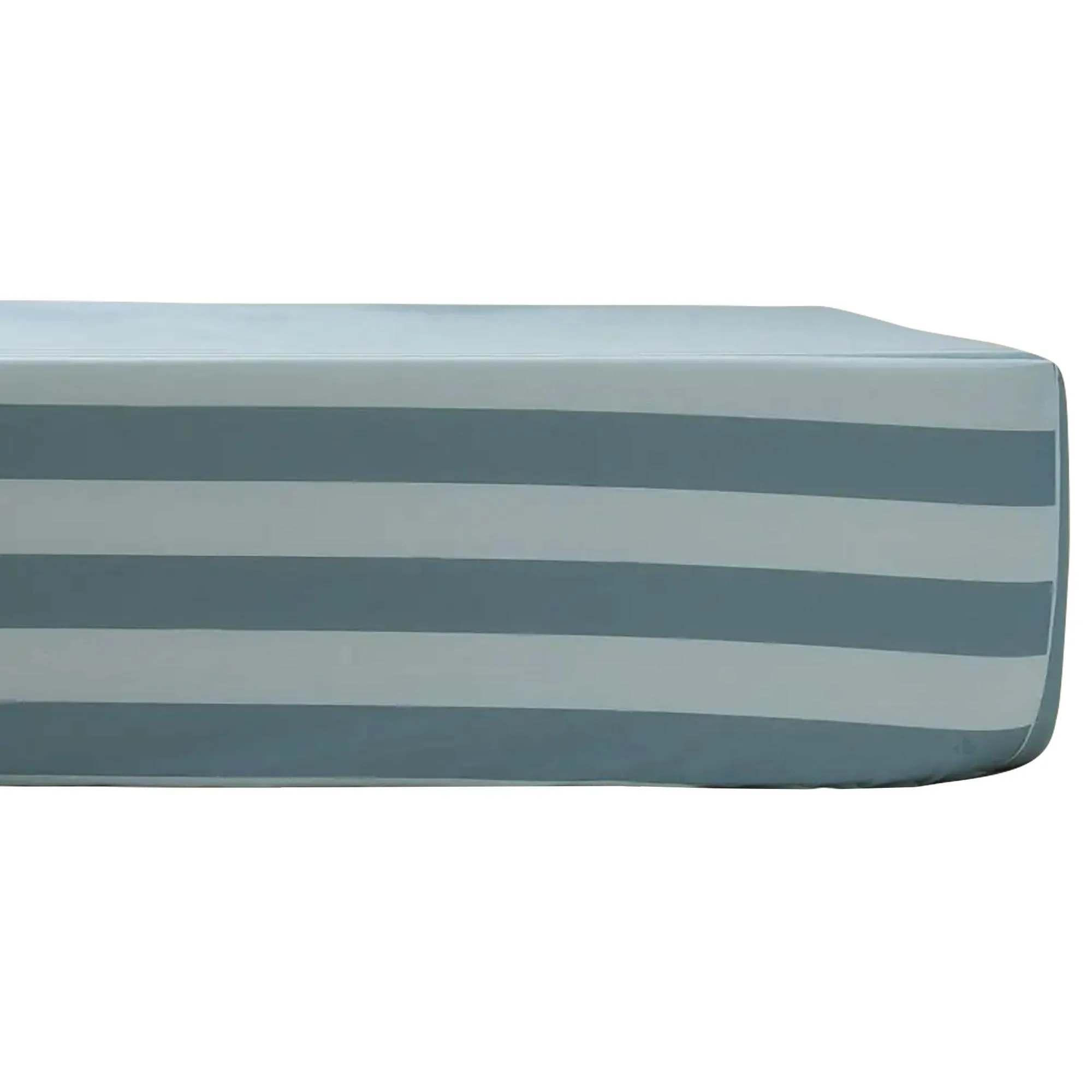 Drap housse 140x190 cm en percale de coton bonnet 30 cm PASSE MONTAGNE bleu givré