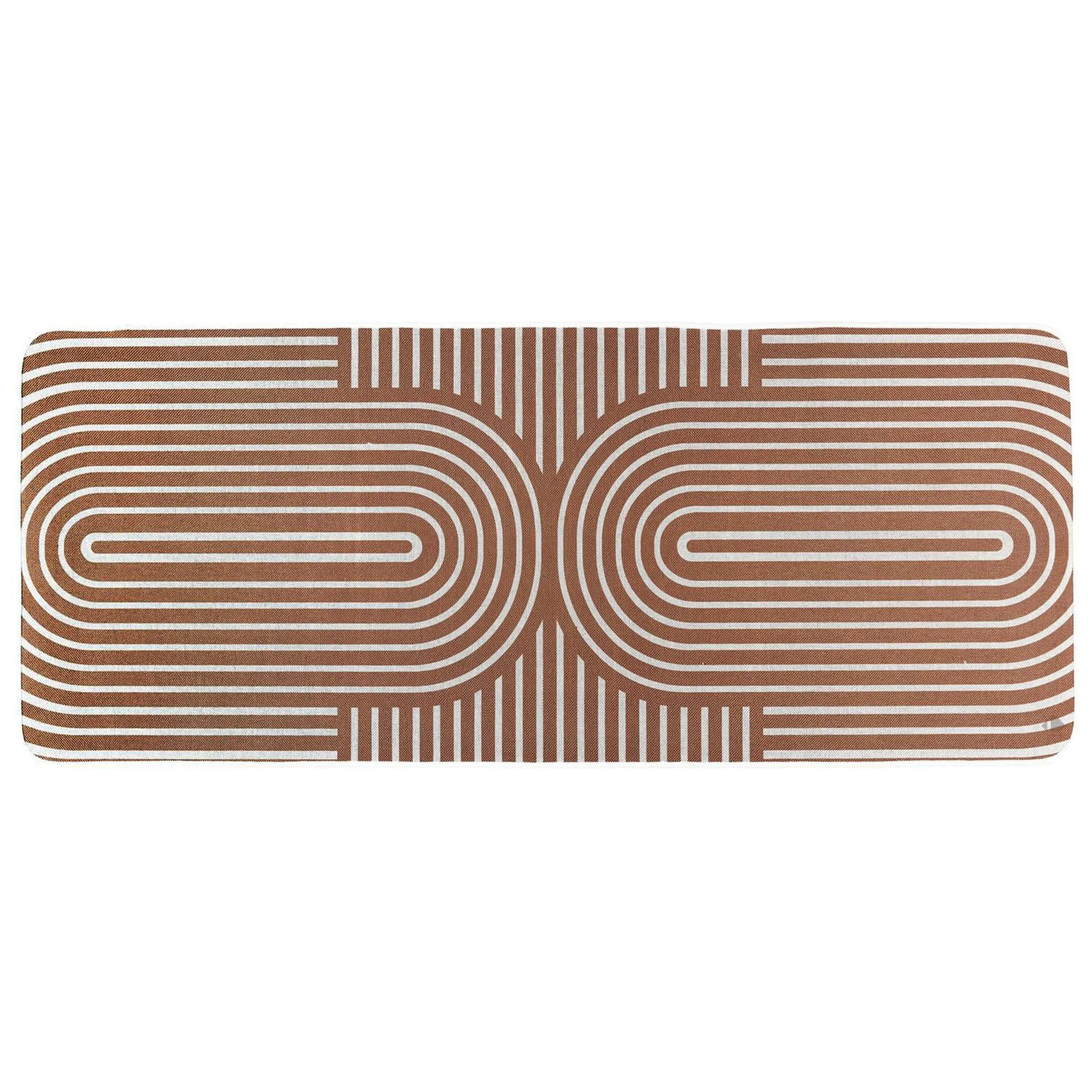 Tapis caoutchouc antidérapant MODERN 50x120 cm marron
