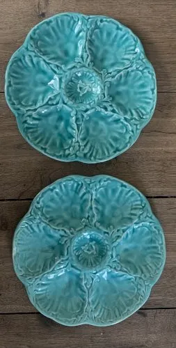 2 assiettes à huitres