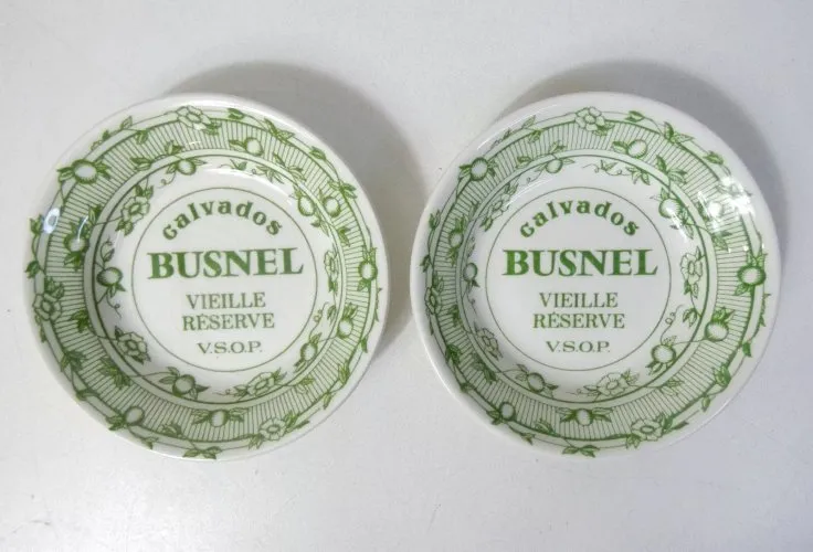 2 coupelles Gien calvados BUSNEL bistrot vintage