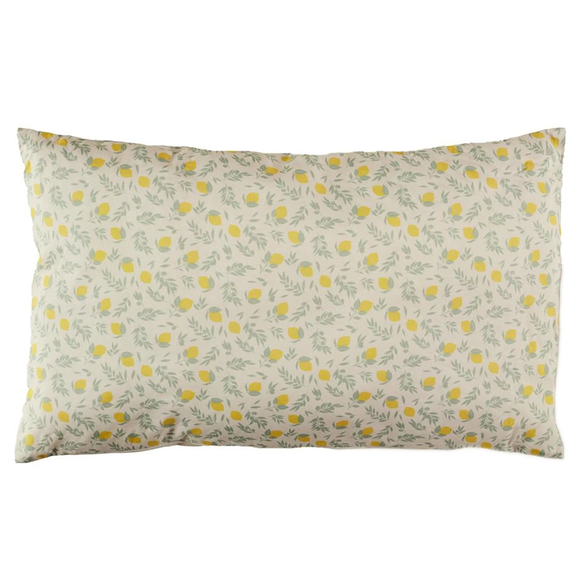 Coussin polyester 30x50 cm collection LIMONE motif feuilles déperlant beige