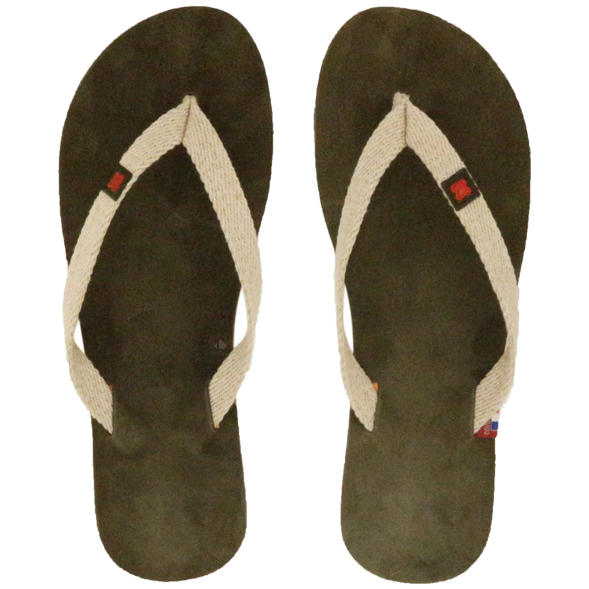 Tong en cuir velours de la collection MOOREA taille 44/45 Vert