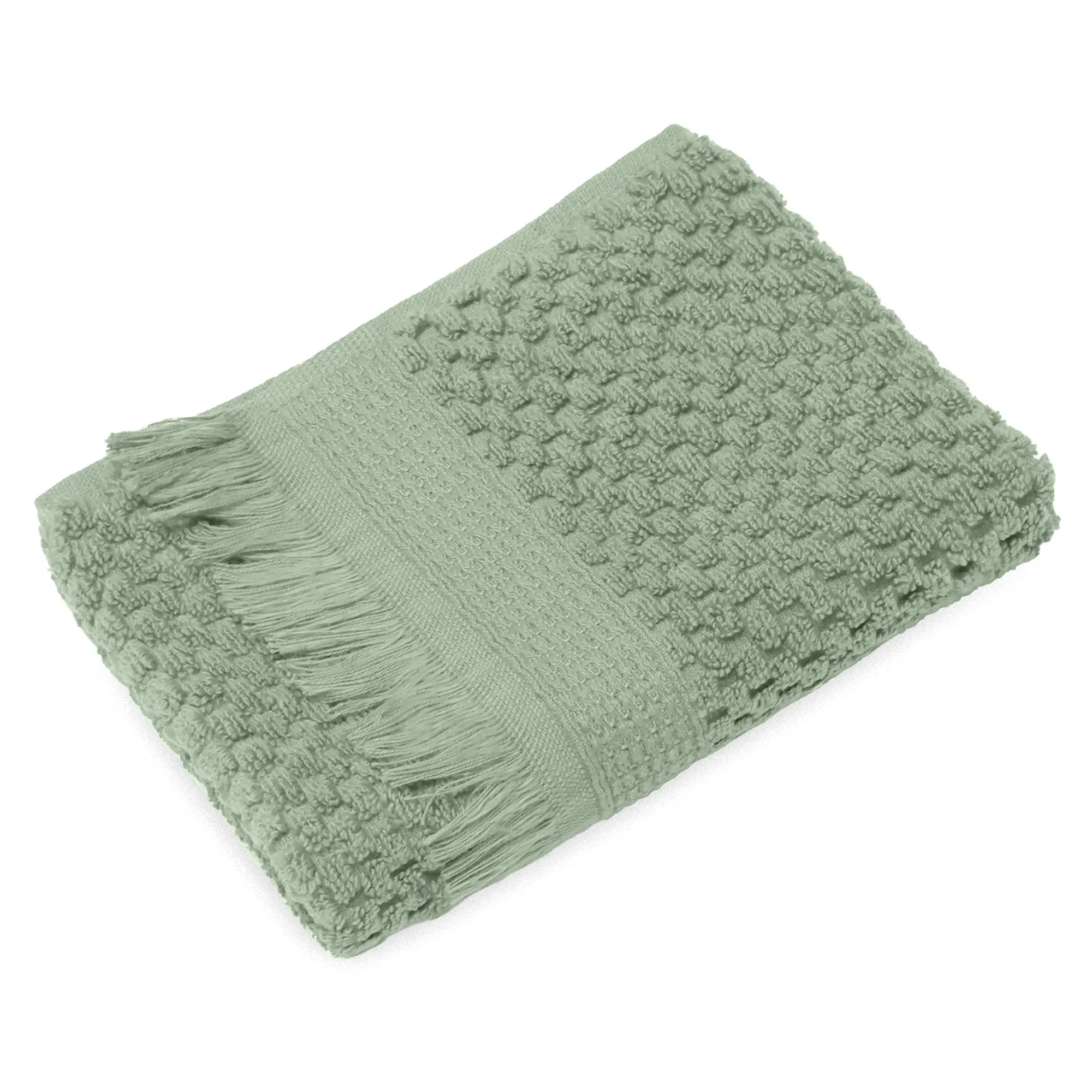 Serviette invité micro-coton 30x50 cm TETHYS vert olive