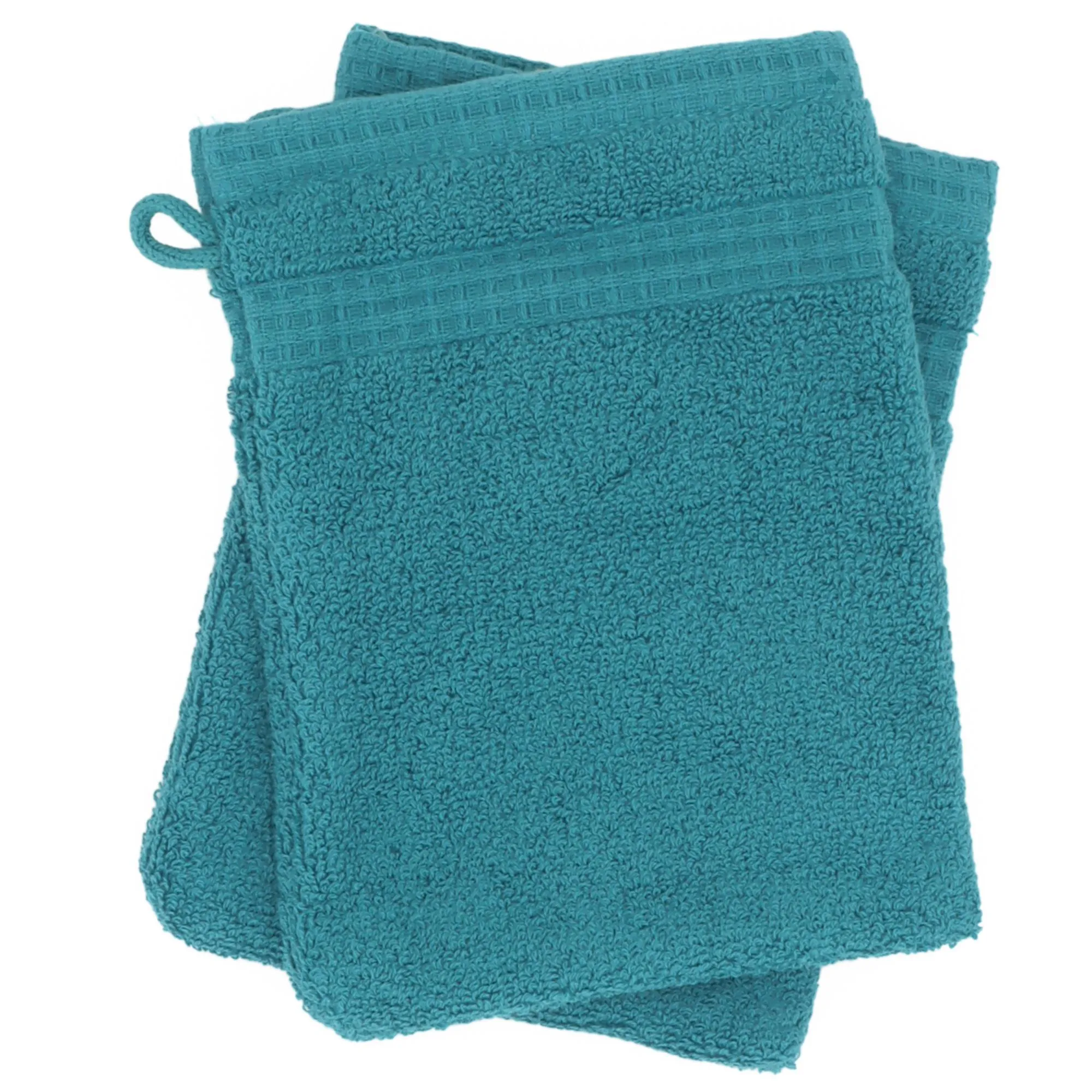 Lot de 2 gants de toilette 16x21 cm NATURAL canard