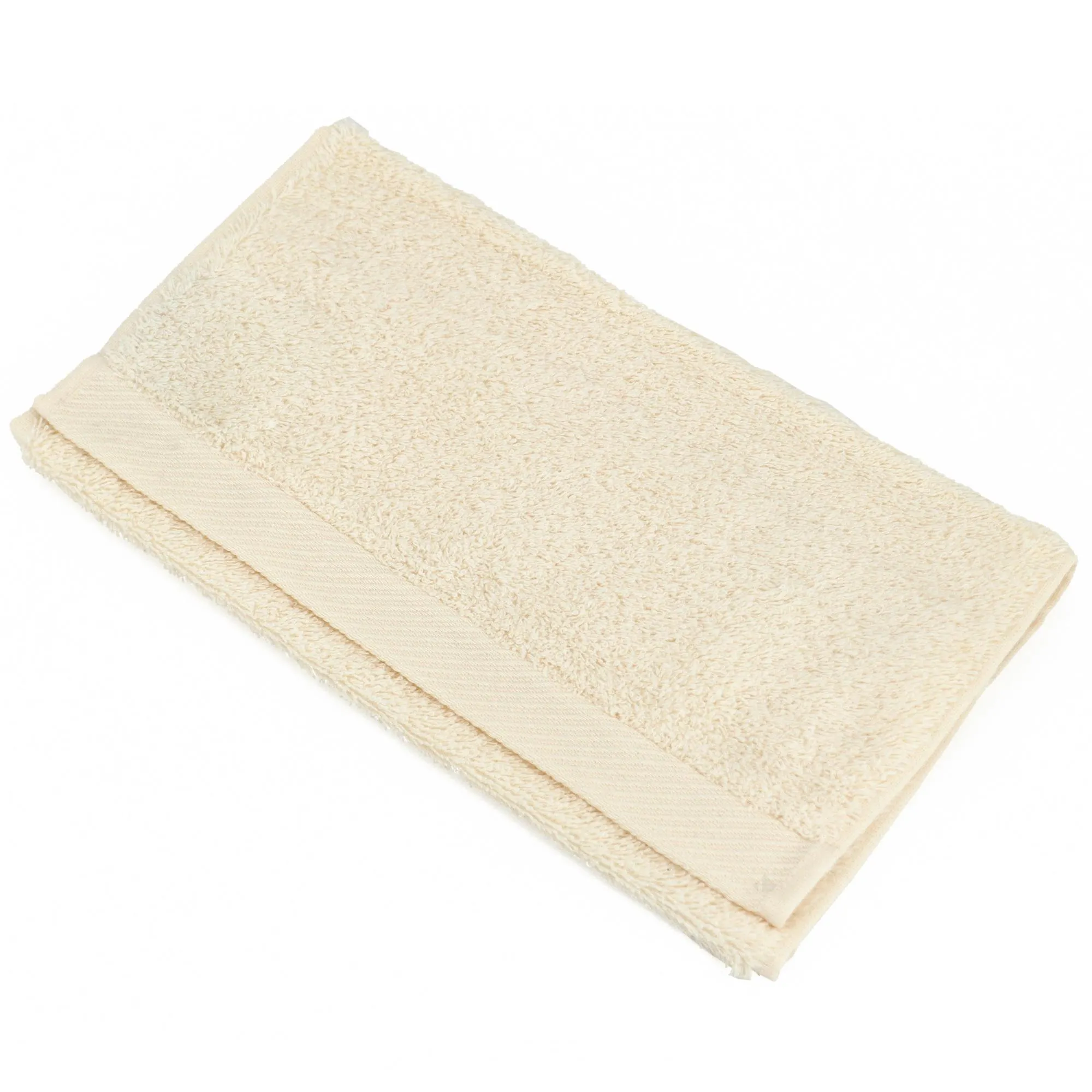 Serviette invité 30x50 cm 100% coton peigné ALBA ivoire