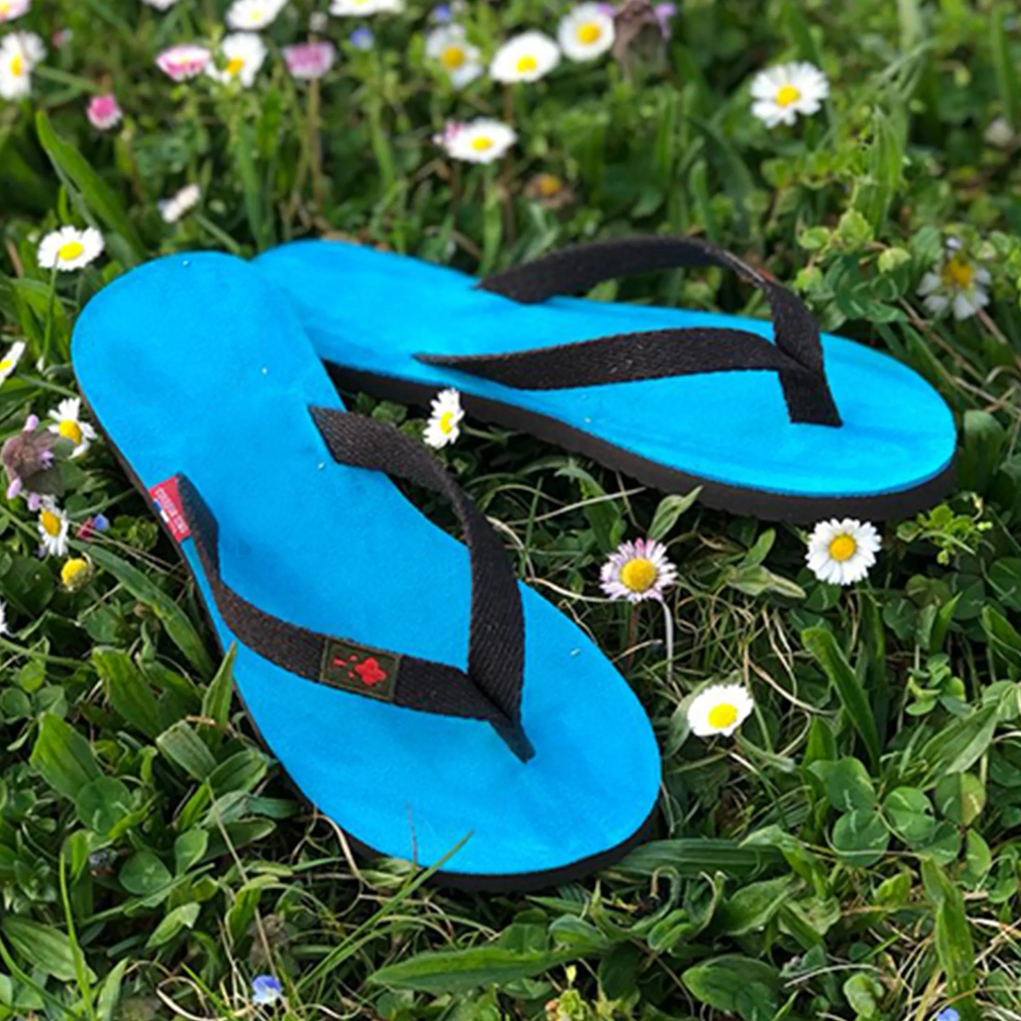 Tong en cuir velours MOOREA taille 42/43 bleu Turquoise