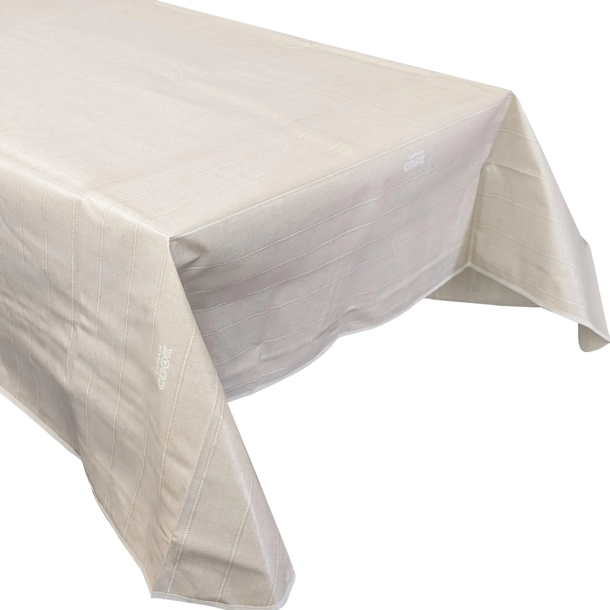 Nappe rectangulaire 140x220cm antitaches collection BALANCE couleur beige