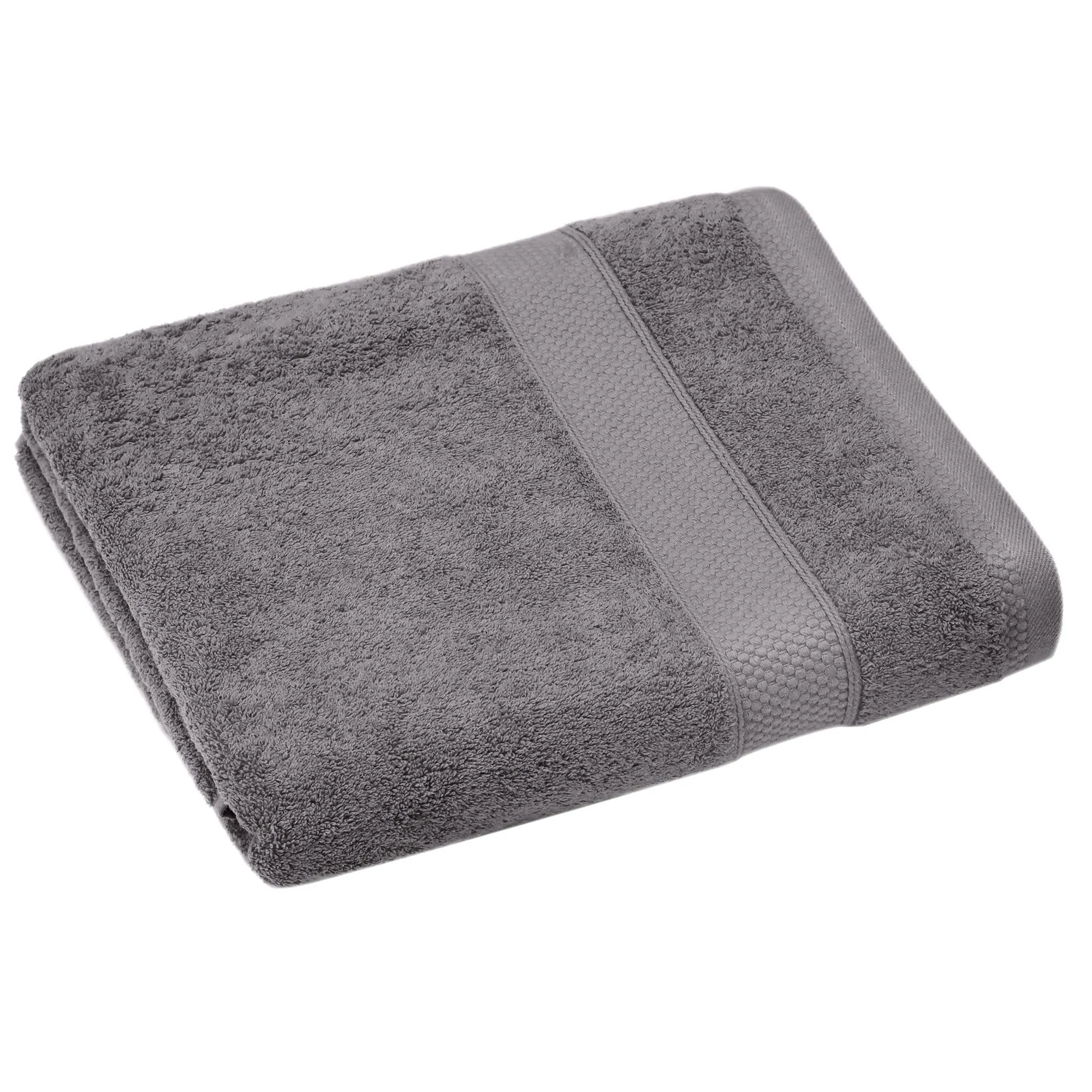 Serviette de toilette coton 550 g/m2 50x90 cm NAÏA gris Ardoise