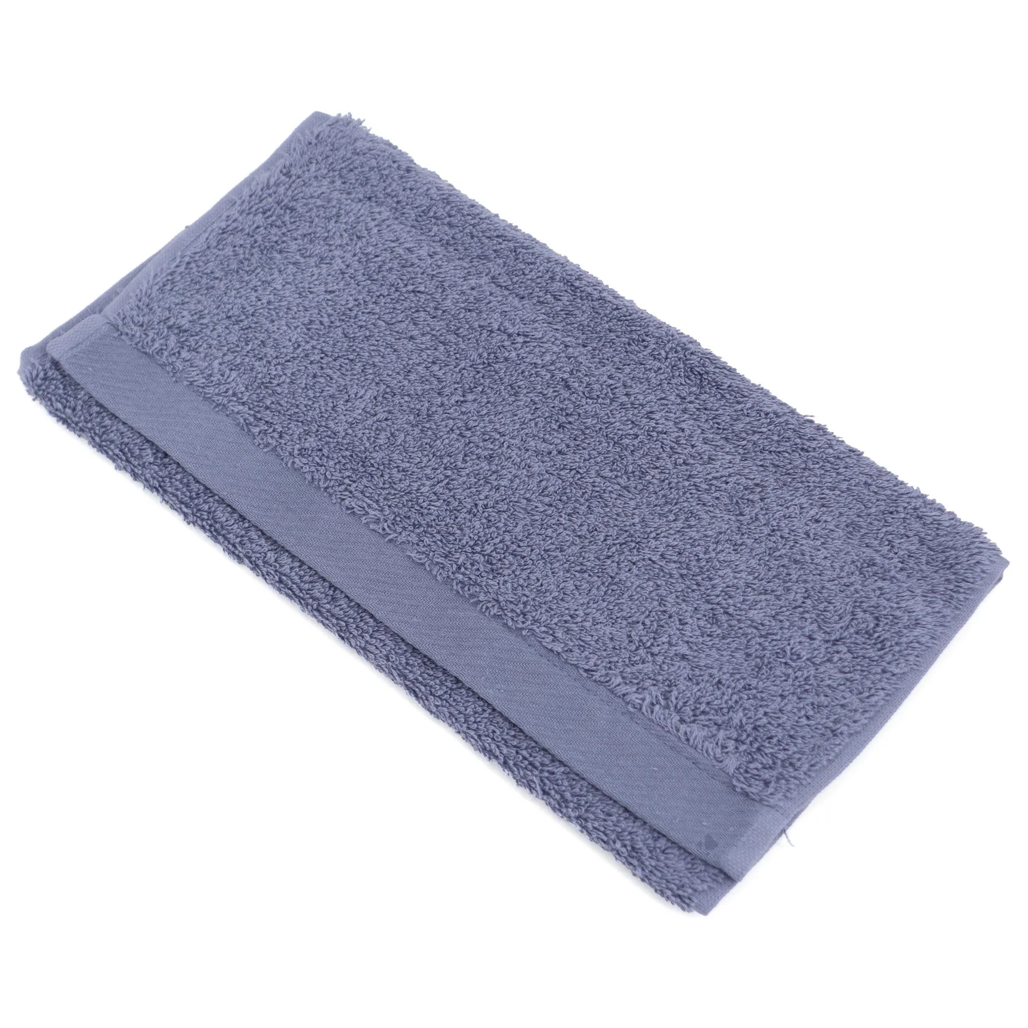 Serviette invité 30x50 cm 100% coton peigné ALBA acier