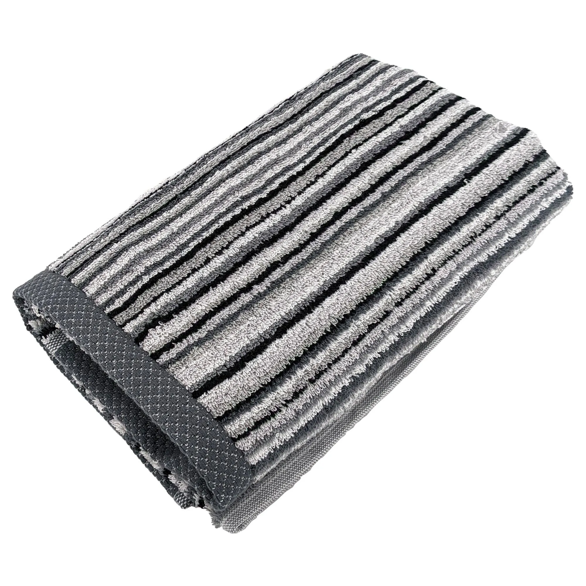 Serviette de toilette coton 500 g/m2 PURE STRIPES II gris