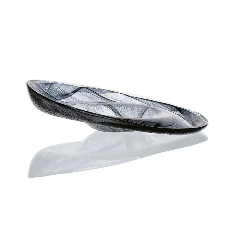 ASSIETTE CREUSE OLA
21CM EN VERRE NOIR