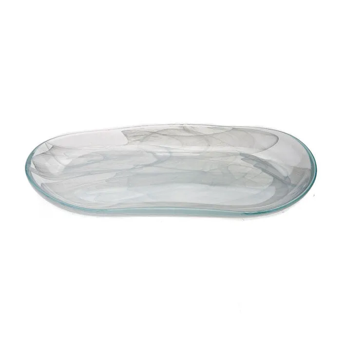 PLAT OVALE ATLAS
21X11.5CM EN VERRE
BLANC