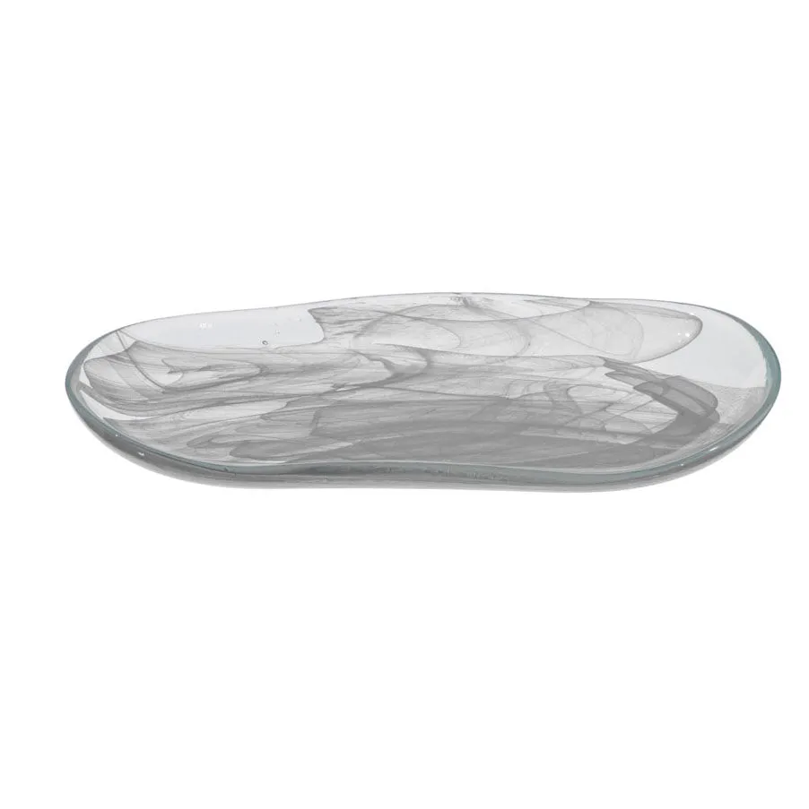 PLAT OVALE ATLAS
27.5X14.5CM EN VERRE
BLANC
