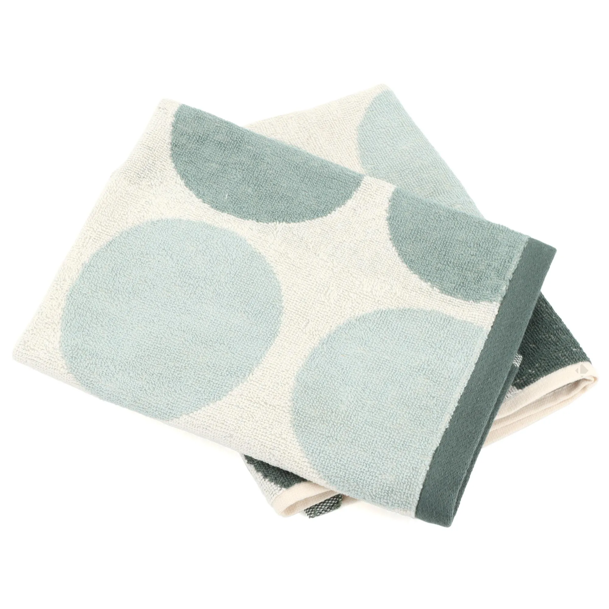 Lot de 2 torchons de cuisine éponge 50x50 cm coton GLOBUS vert