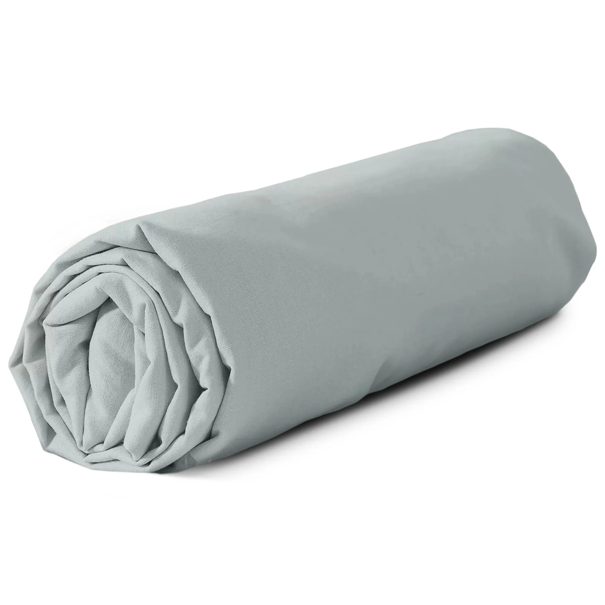 Drap housse 140x190 cm coton lavé LINO gris