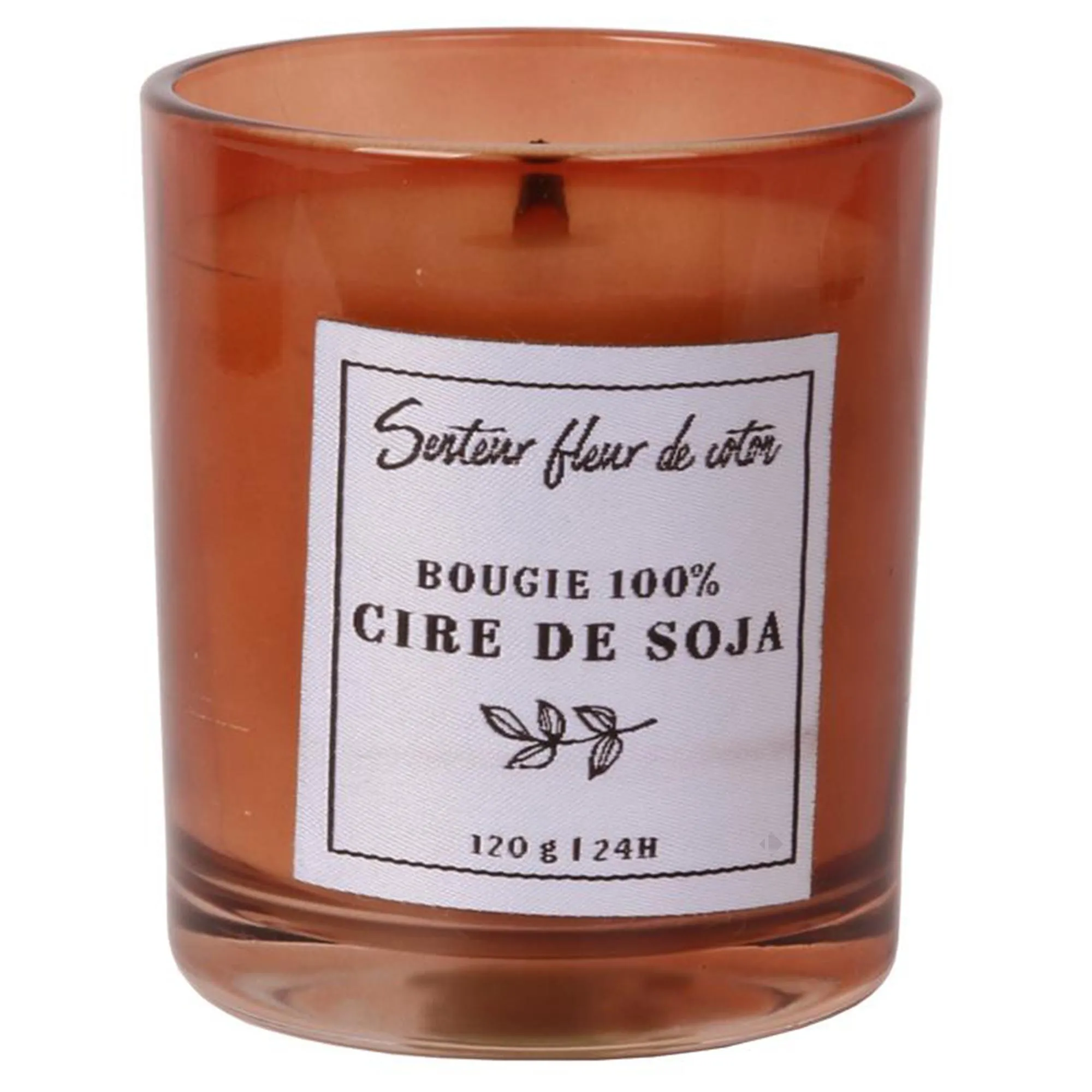 Bougie parfumée 100% cire de soja senteur fleur de coton collection SOYA