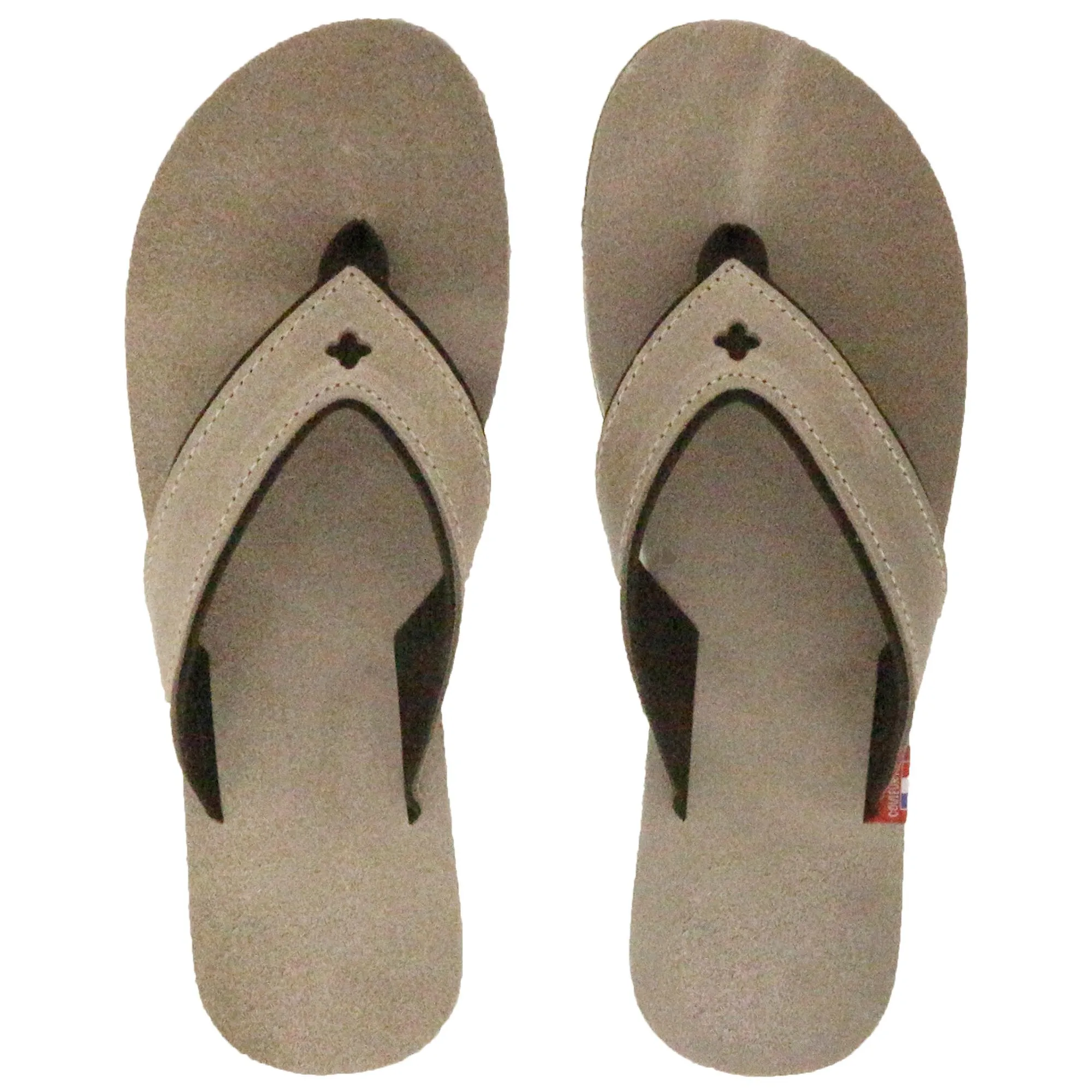 Tong bride large en cuir SPERONE 50/51 beige Taupe