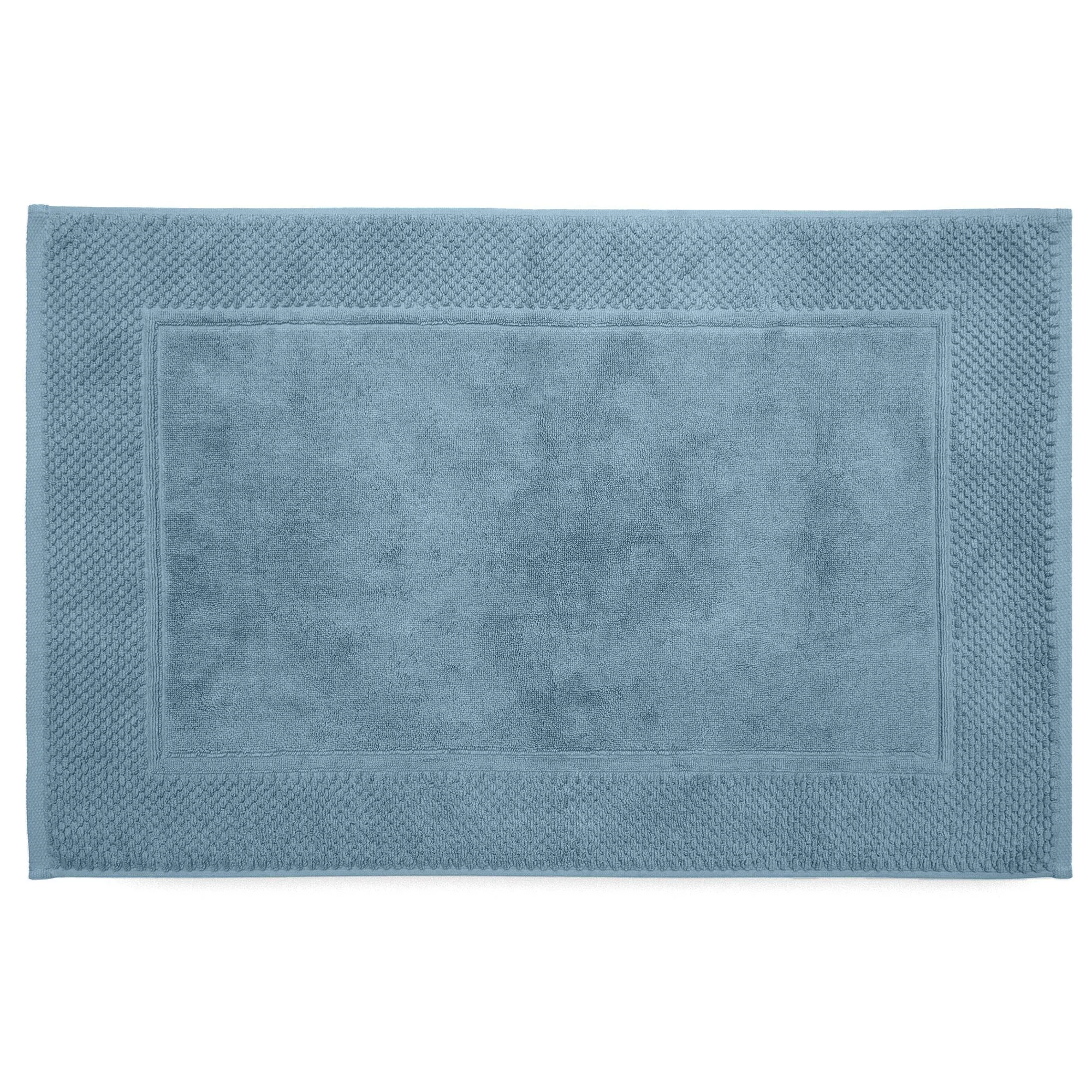Tapis de bain coton 1000 g/m² 50x80 cm TETHYS bleu orage