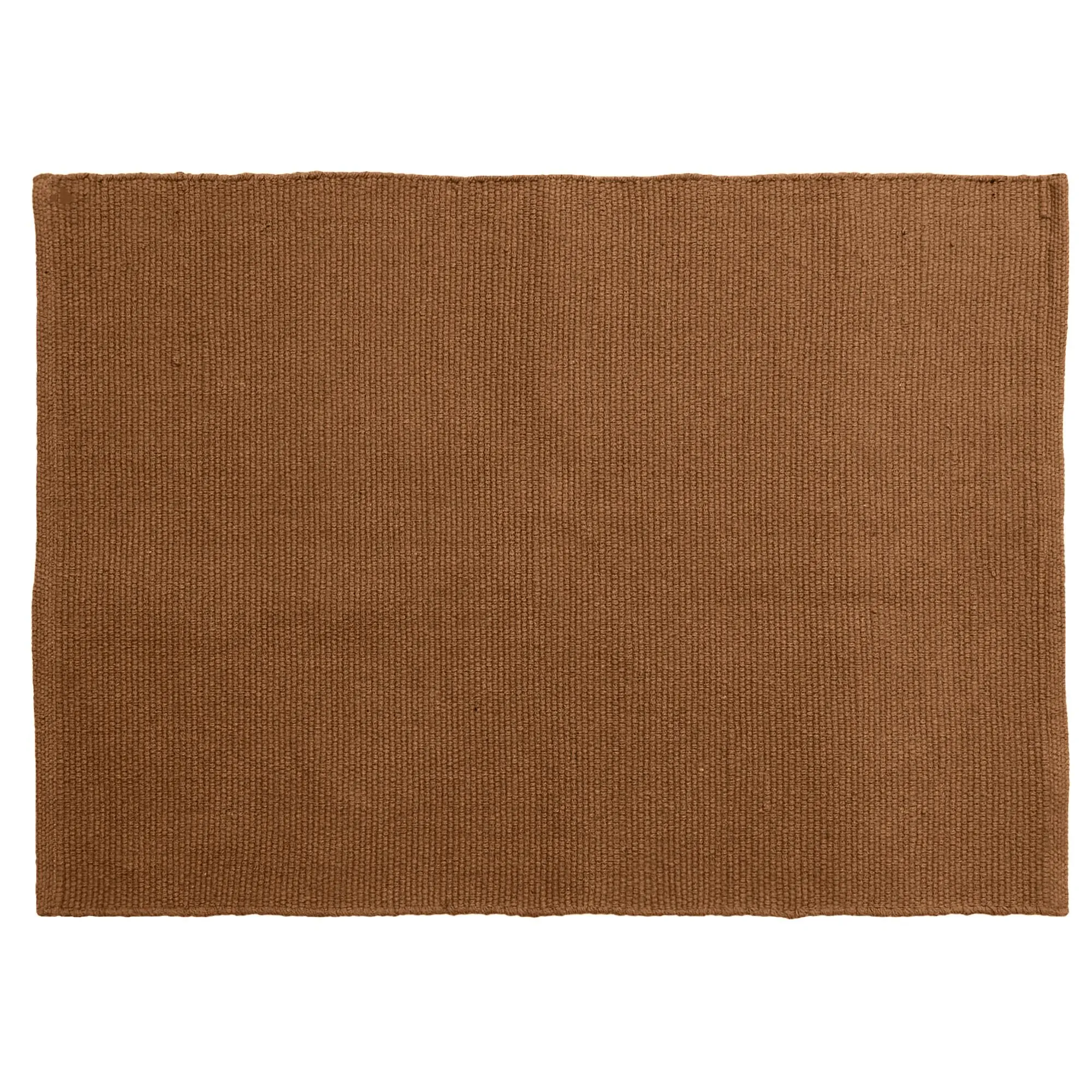 Tapis rectangulaire 170x240 cm pur coton MOOREA marron terre cuite