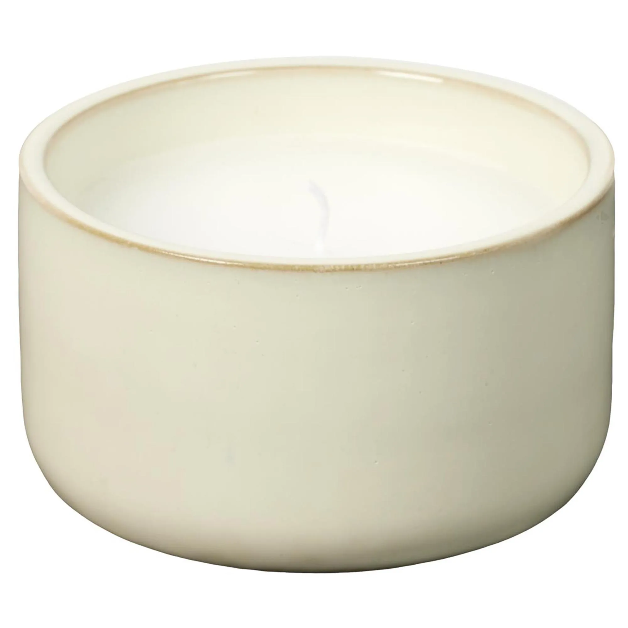 Bougie parfumée 2% pot en céramique blanc TERRA senteur bois gingembre