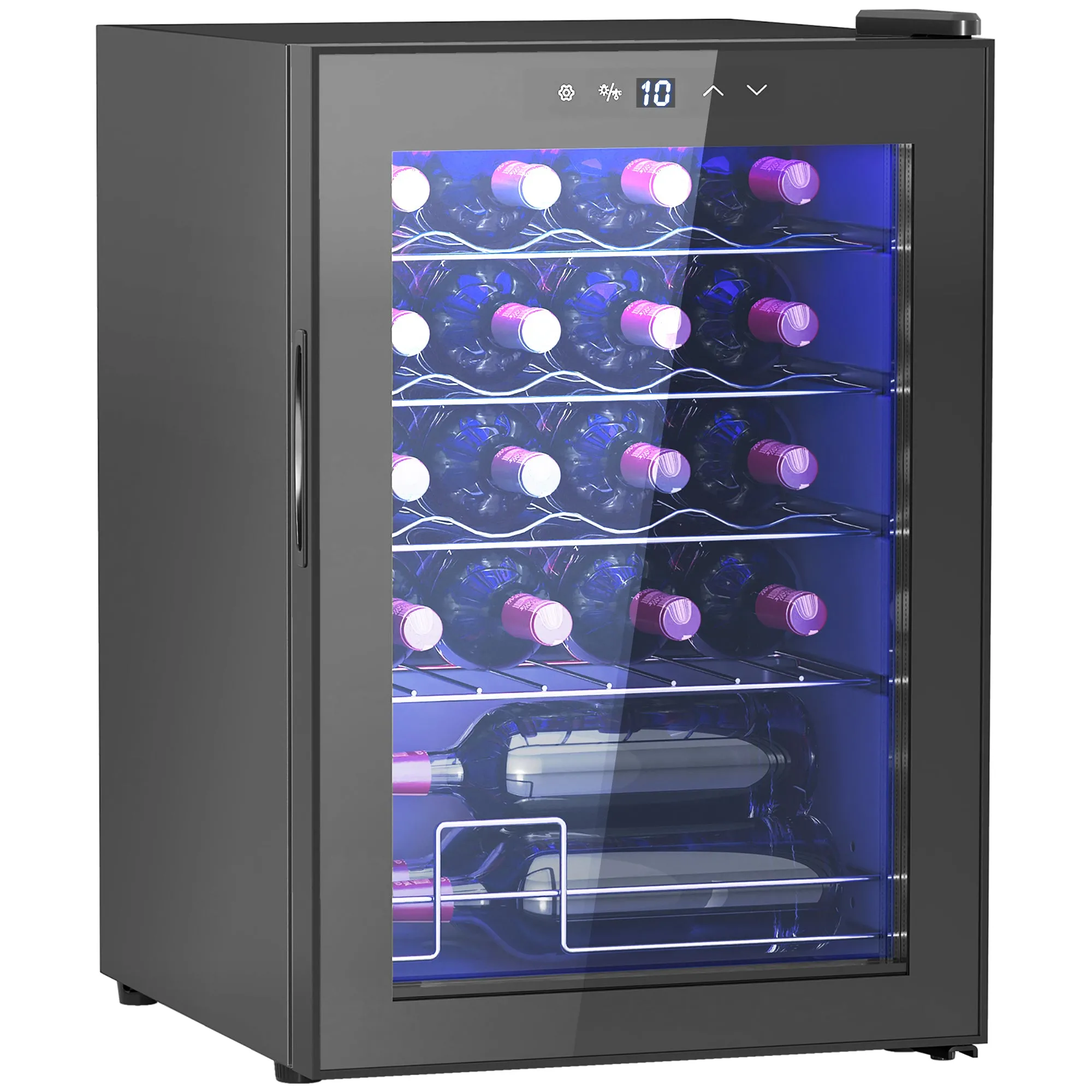20 Bottle Countertop Wine Fridge 5-18℃, Black