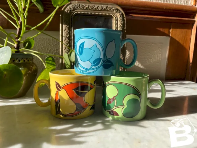 3 mugs Kiln Craft vintage