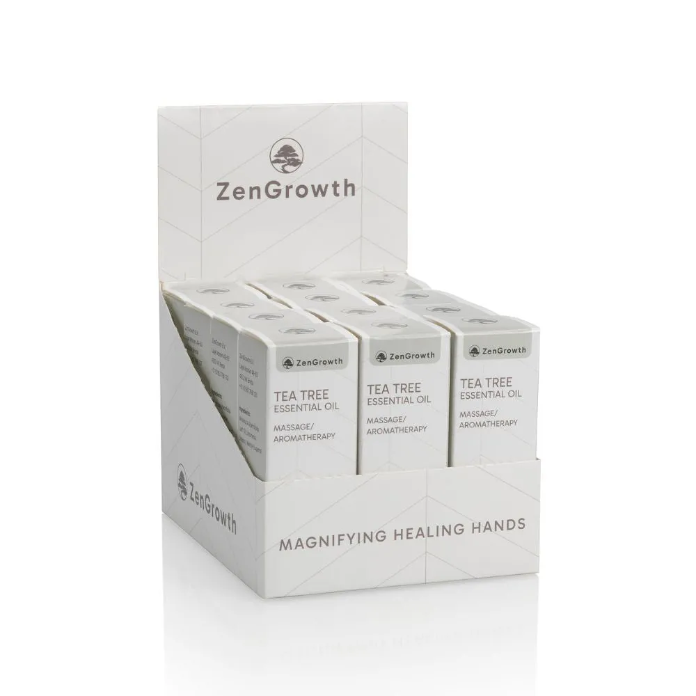 ZENGROWTH Présentoir d'huiles essentielles biologiques d'arbre à thé avec 12 flacons