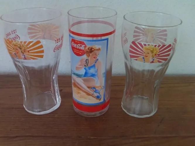 3 VERRES COCA COLA QUICK PIN UP ET 125 ans 5794