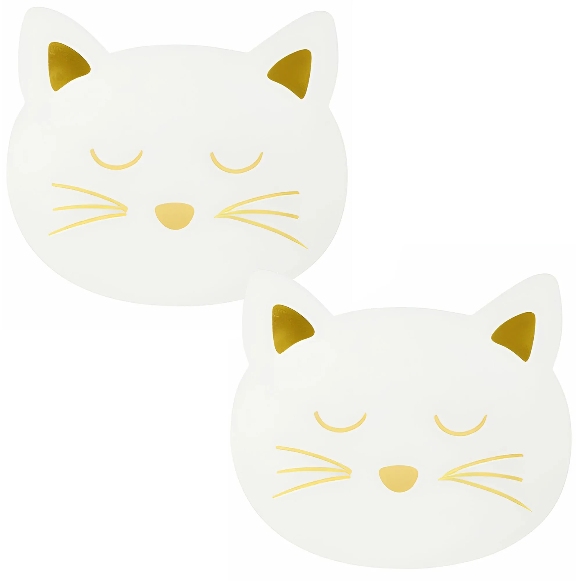 Lot de 2 sets de table enfant CHAT blanc White