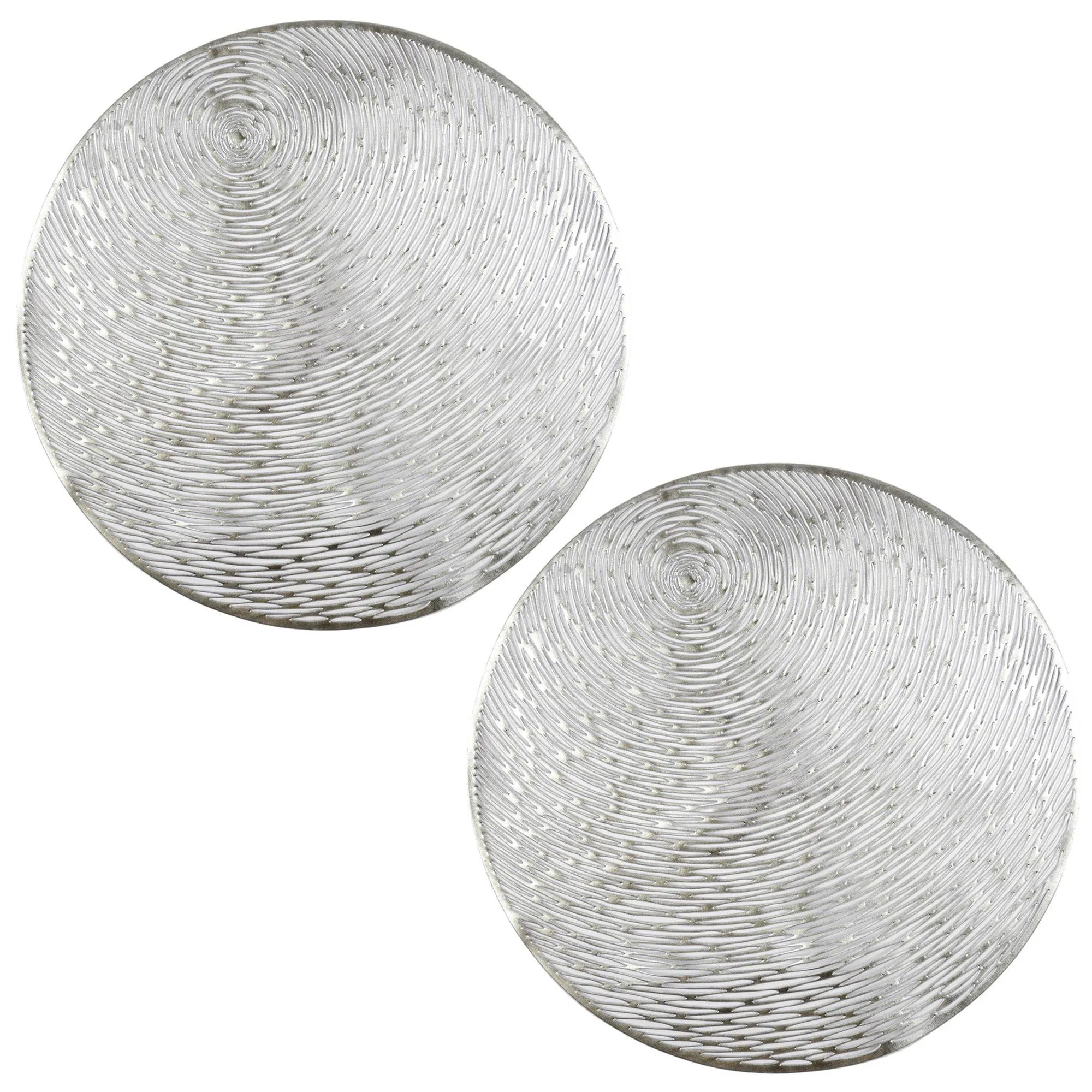 Lot de 2 sets de table rond 40 cm collection PHUKET argent