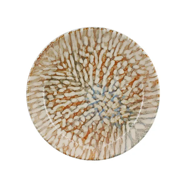 ASSIETTE CREUSE AMBRE
20.5CM EN GRÈS MARRON ET
BEIGE