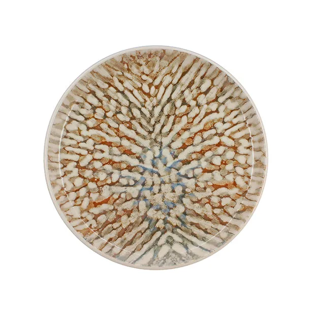 ASSIETTE DESSERT AMBRE
20CM EN GRÈS MARRON ET
BEIGE