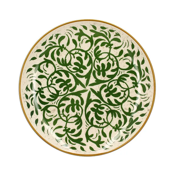 ASSIETTE PLATE HÉRACLÉE
27CM EN GRÈS DÉCOR VERT