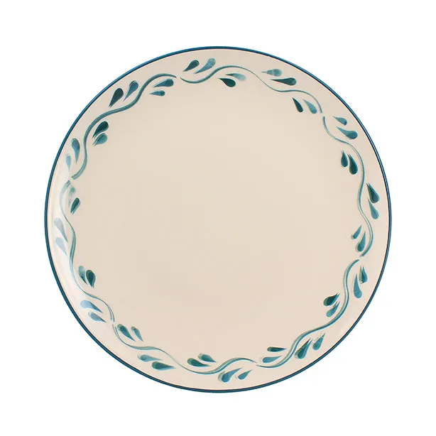 ASSIETTE PLATE AZUR
26CM EN GRÈS BLEU ET
BLANC