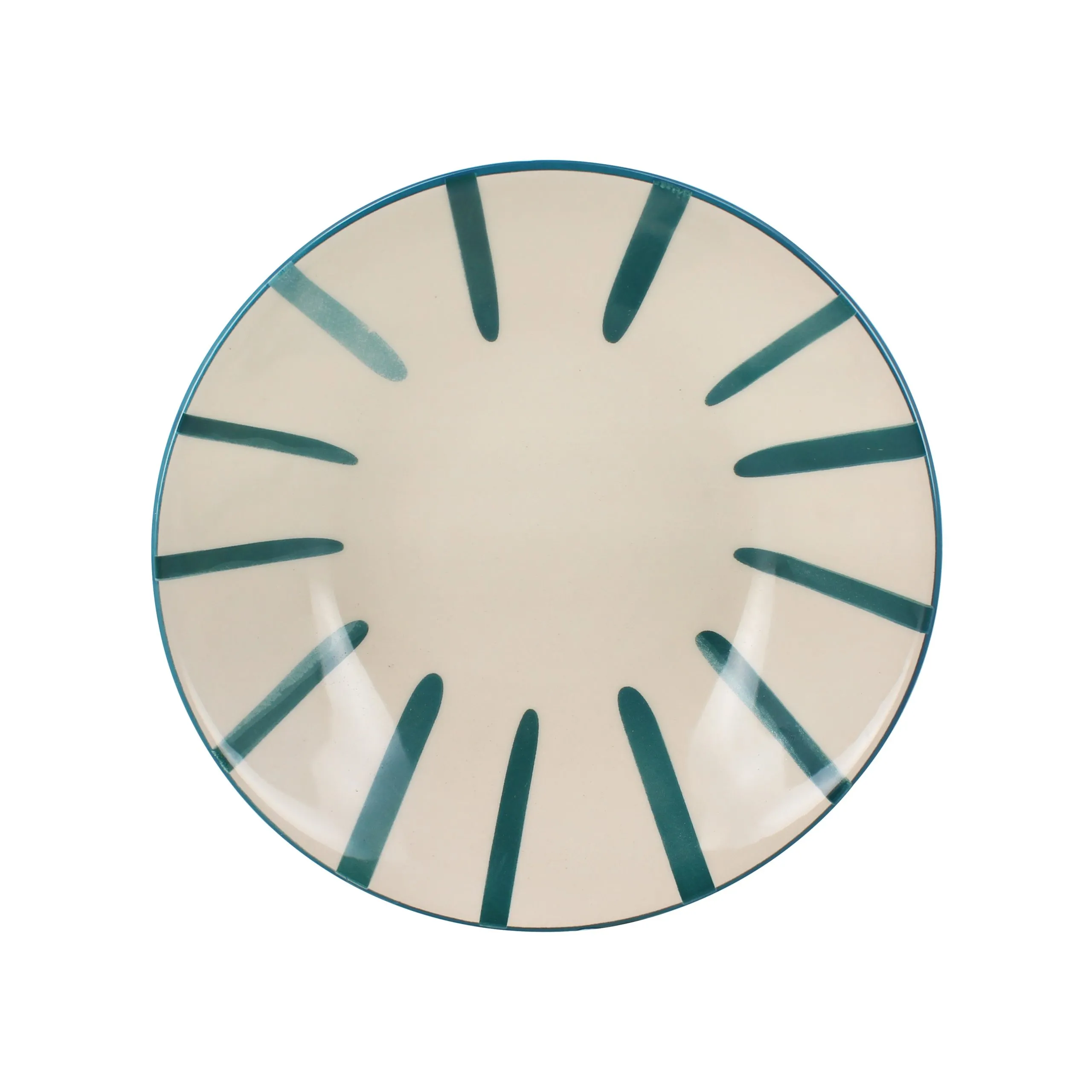 ASSIETTE CREUSE AZUR
20.5CM EN GRÈS BLEU ET
BLANC