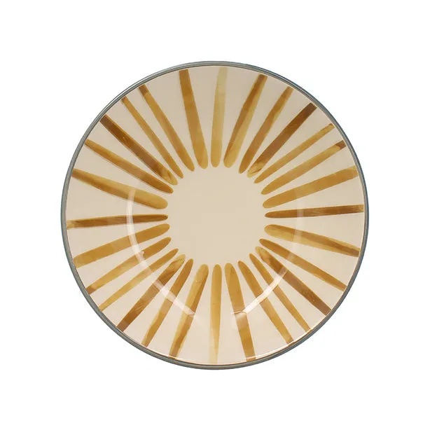 ASSIETTE CREUSE HORIZON
20.5CM EN GRÈS BEIGE ET
MARRON