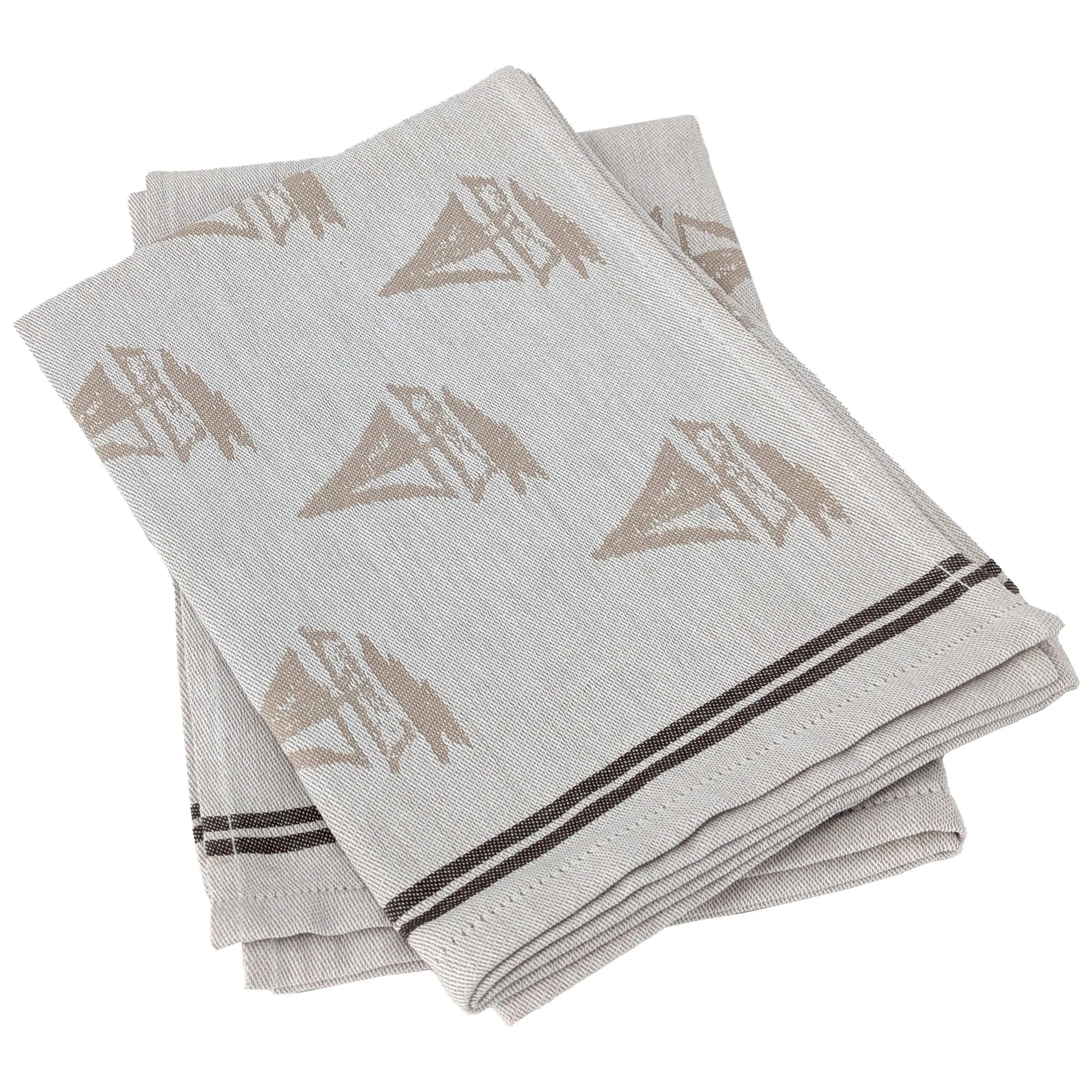 Lot de 2 torchons de cuisine 50x70 cm 100% coton REGATTA beige