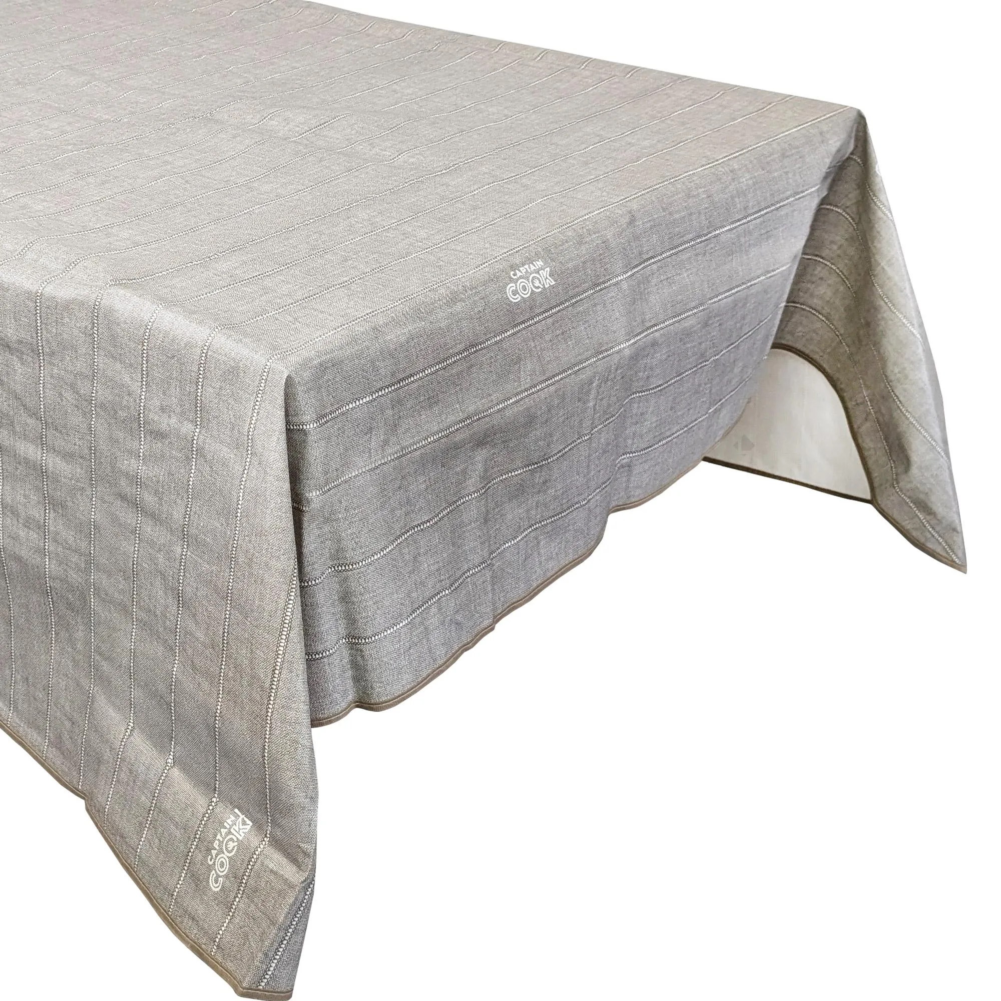 Nappe rectangulaire 140x220cm antitaches collection BALANCE couleur gris