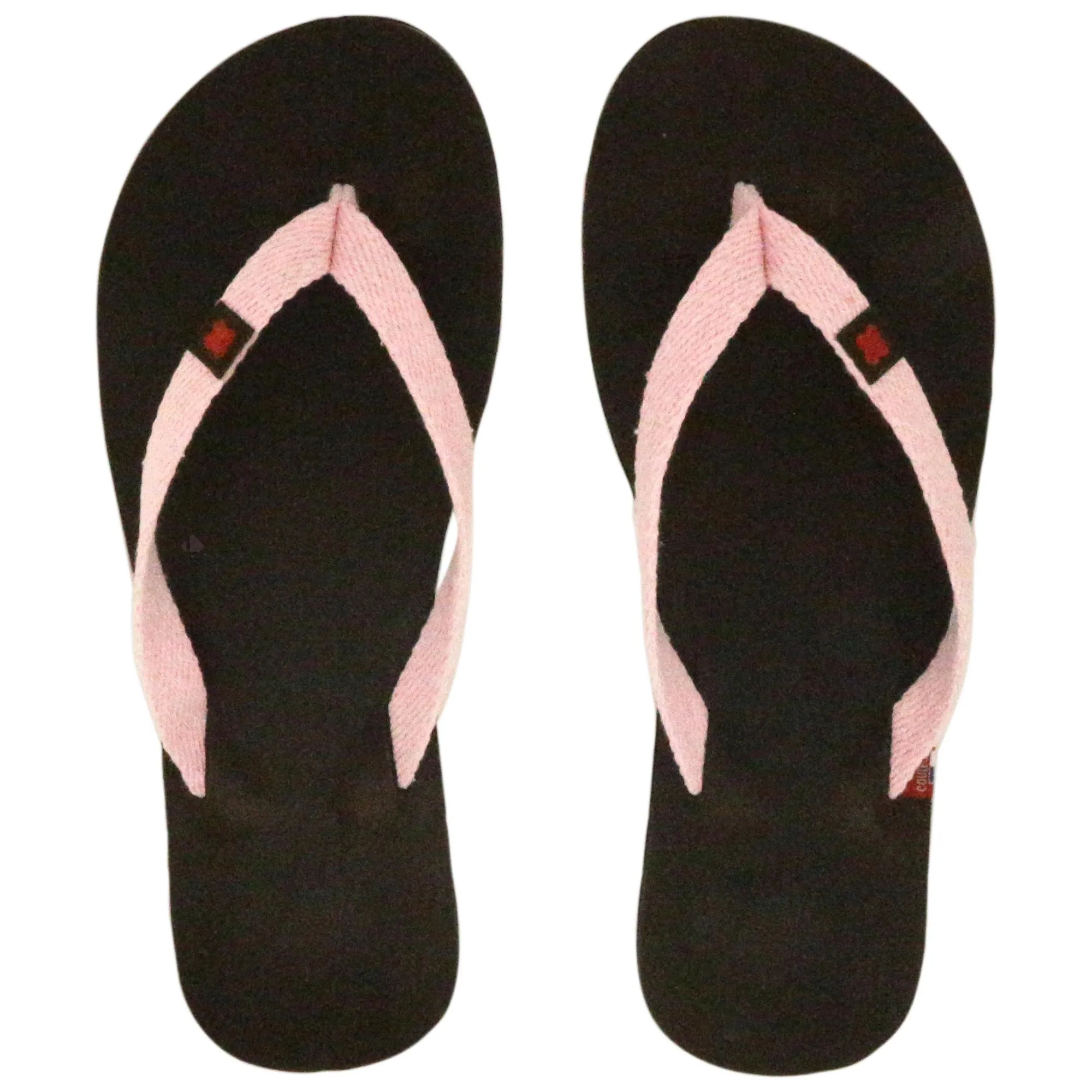 Tong en cuir velours MOOREA taille 38/39 marron Chocolat rose