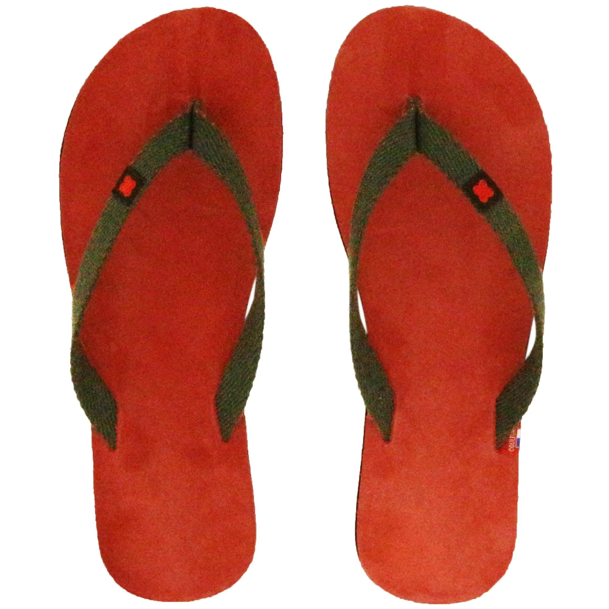 Tong en cuir velours de la collection MOOREA taille 40/41 rouge Corail